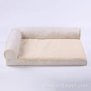 Orthopedic fleece Comforty Removeable Dog Sofa with Bolster